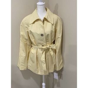Evan Picone coat 1X Light Yellow Belted Jacket NWT